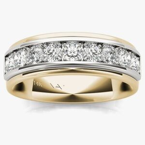 Elegant Gold and Silver Diamond Ring